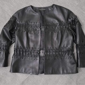 Lafayette 148 NY lamb skin leather jacket